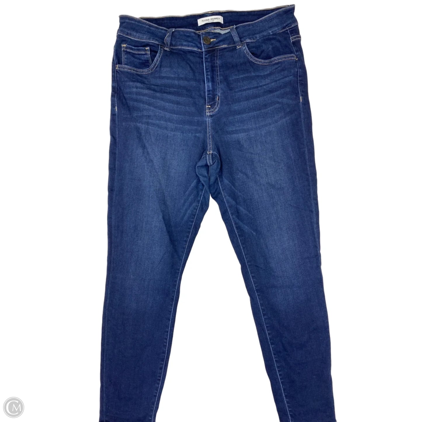 Jeans Skinny By Flying Monkey In Blue Denim, Size: 18