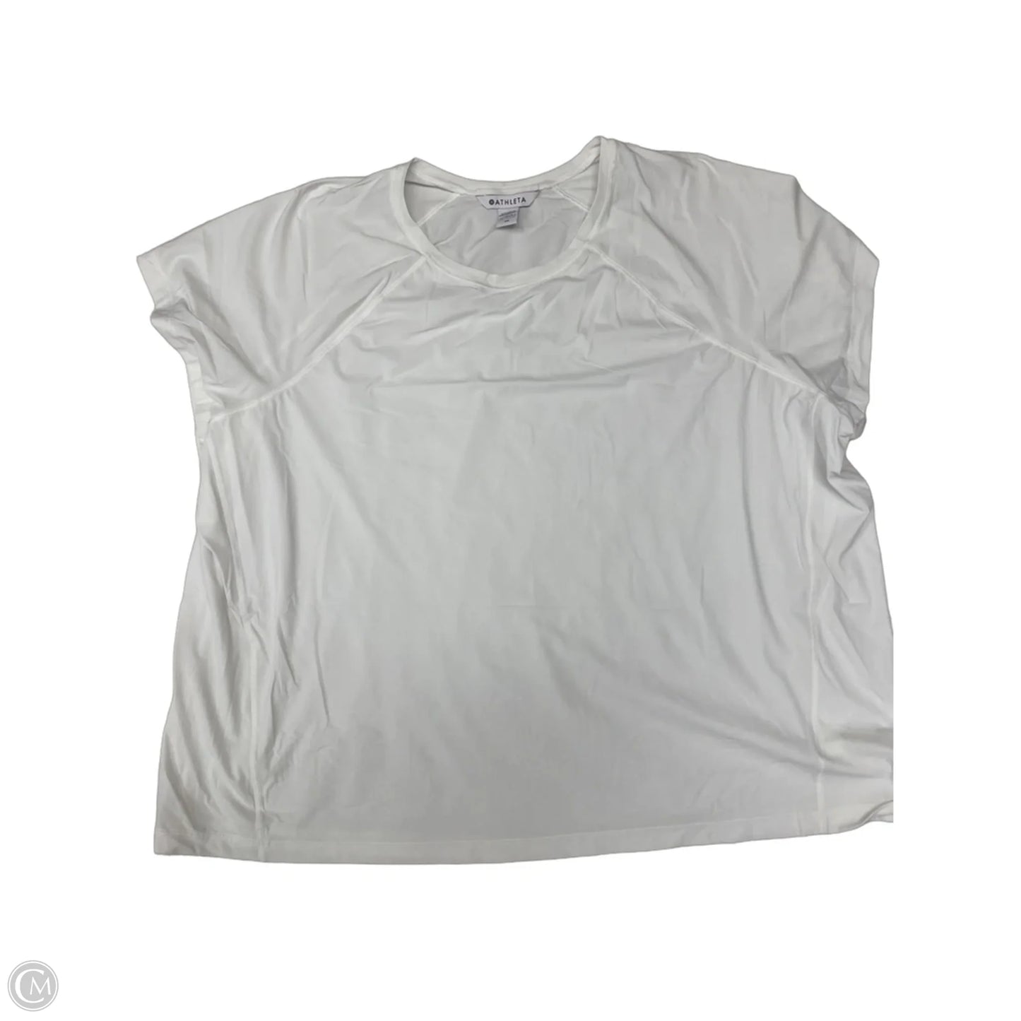 Athletic Top Short Sleeve By Athleta In White, Size: 2x