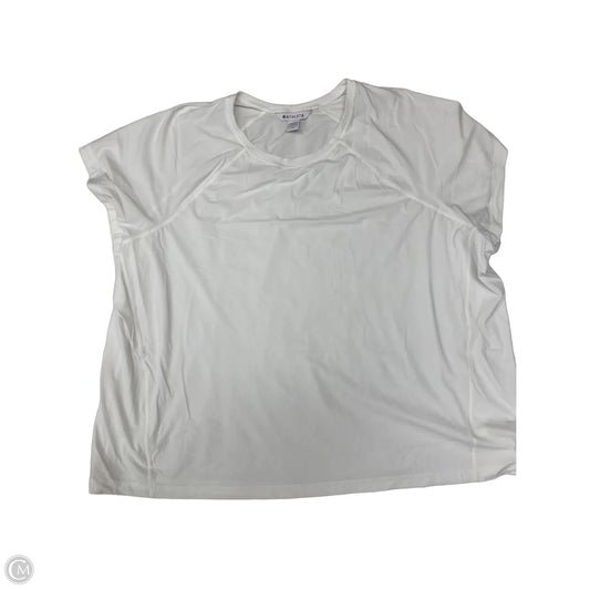 Athletic Top Short Sleeve By Athleta In White, Size: 2x