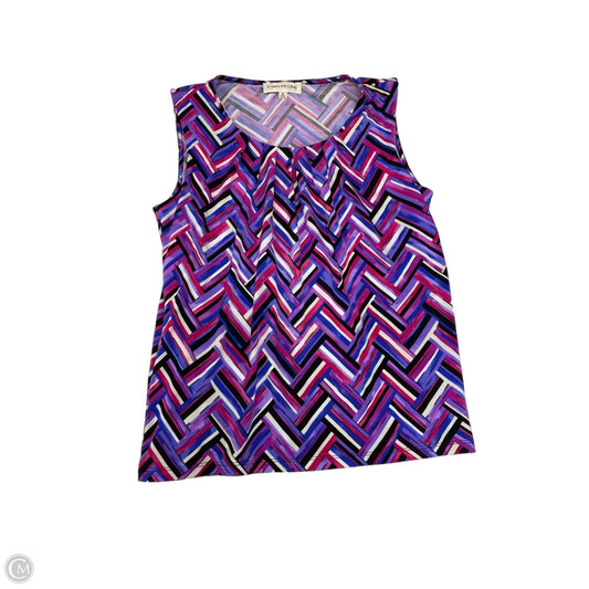 Blouse Sleeveless By Evan-picone In Multi-colored, Size: M