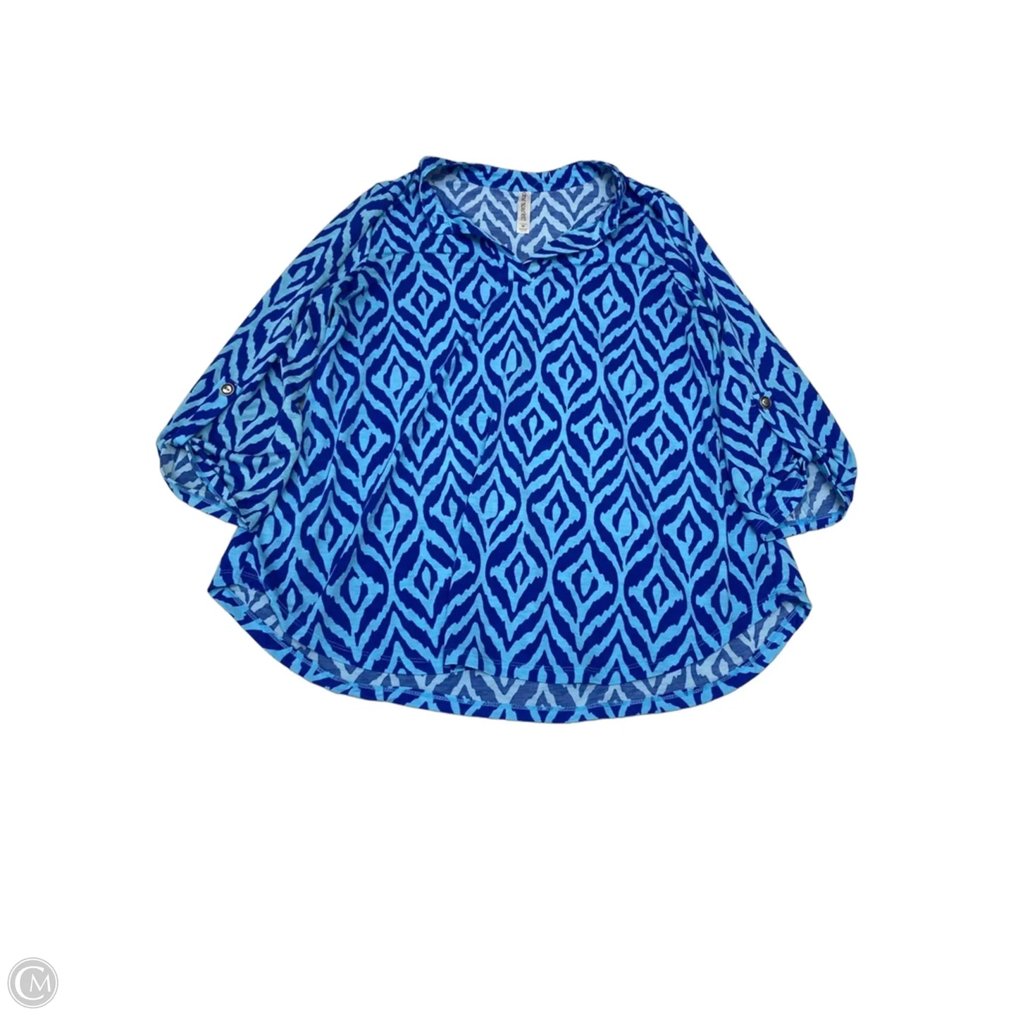 Blouse Long Sleeve By Dear Scarlett In Blue, Size: M