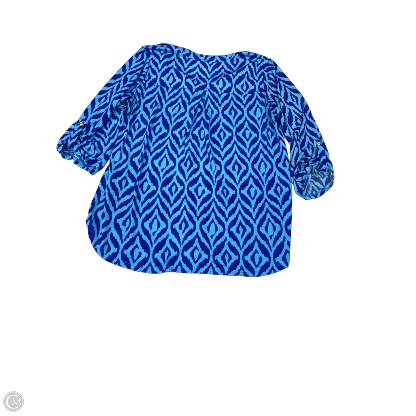 Blouse Long Sleeve By Dear Scarlett In Blue, Size: M
