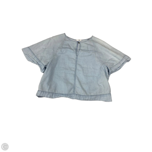 Top Short Sleeve Basic By Melrose And Market In Blue Denim, Size: S