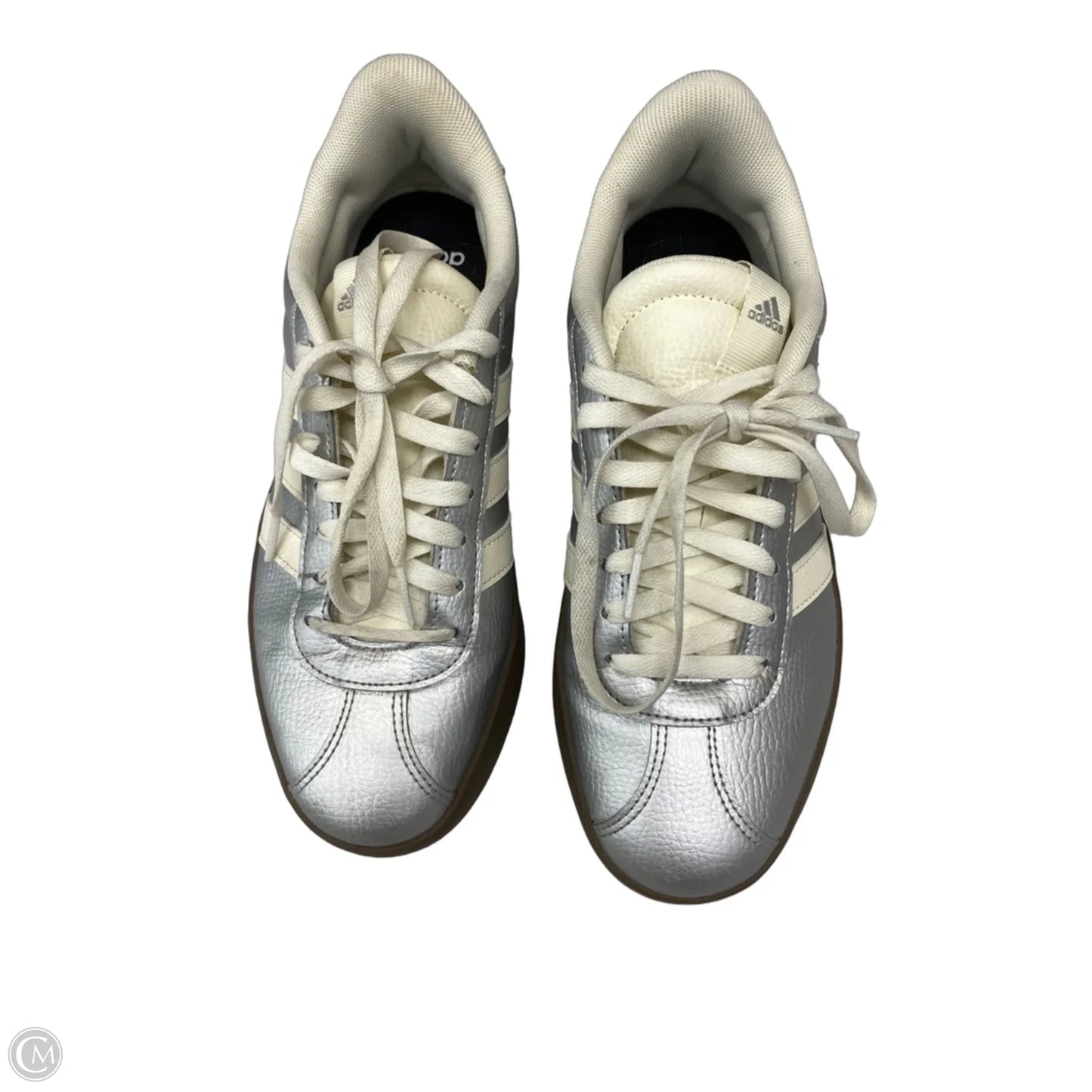 Shoes Sneakers By Adidas In Silver, Size: 8.5