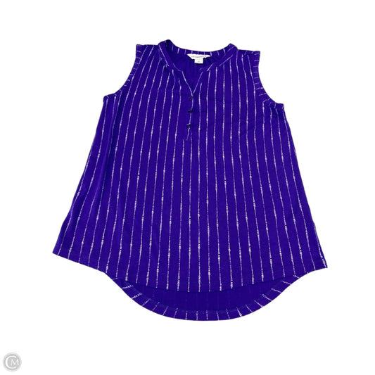 Top Sleeveless Basic By Liz Claiborne In Purple, Size: Xs