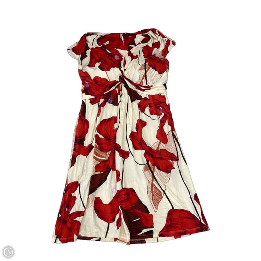 Dress Casual Short By Soma In Cream & Red, Size: L
