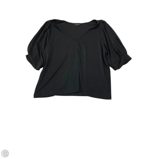 Blouse Short Sleeve By Banana Republic In Black, Size: L