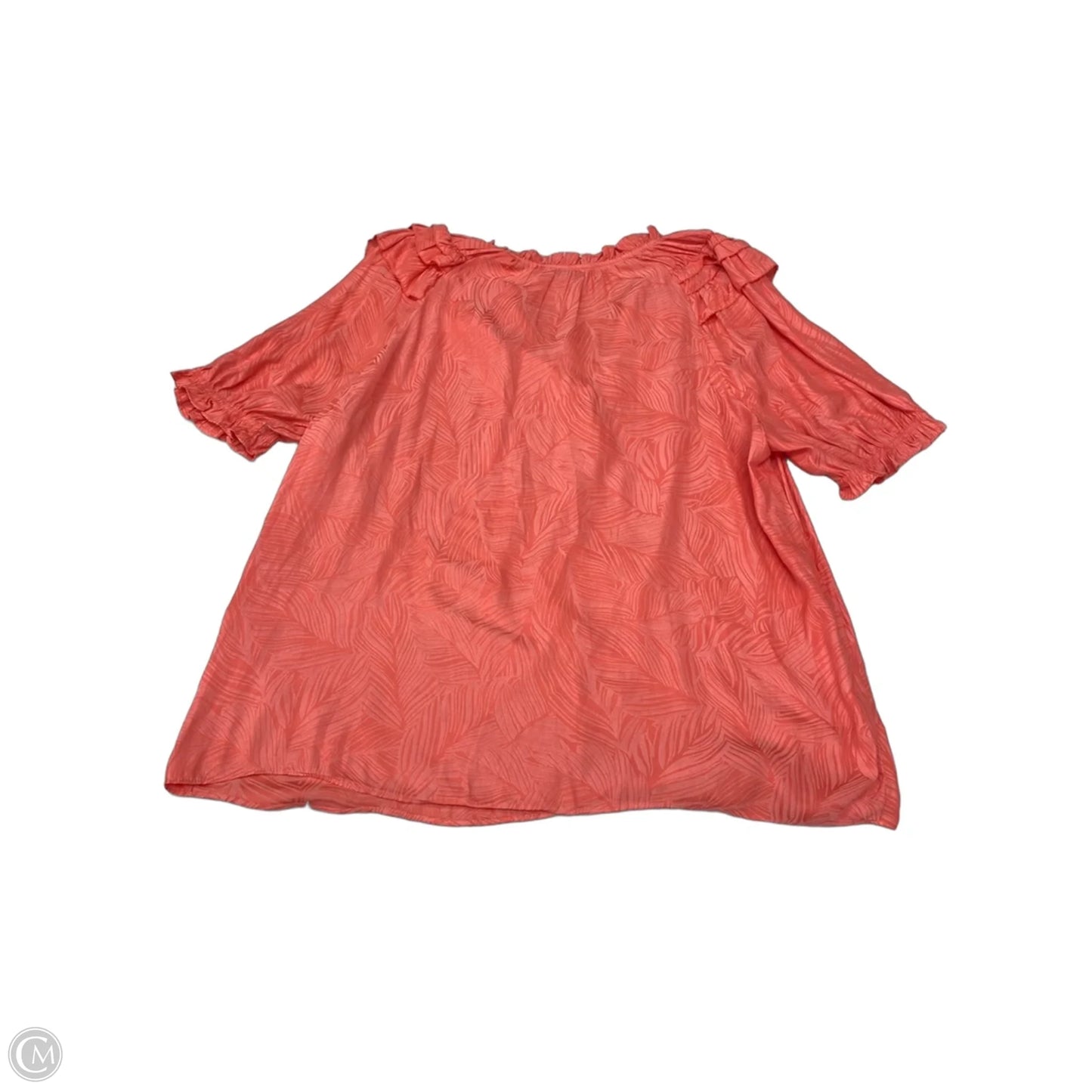 Blouse Short Sleeve By Current Air In Orange, Size: L