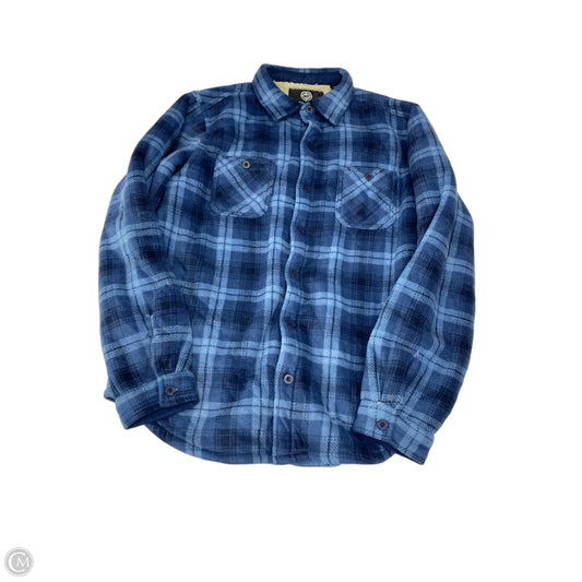 Coat Faux Fur & Sherpa By Weatherproof In Plaid Pattern, Size: L