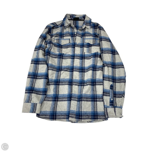 Top Long Sleeve Basic By Clothes Mentor In Plaid Pattern, Size: M