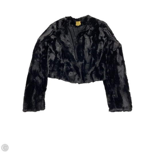 Coat Faux Fur & Sherpa By Kasper In Black, Size: Mp