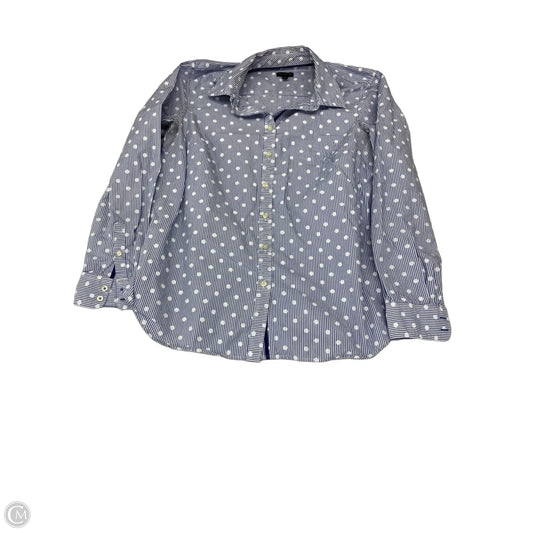 Top Long Sleeve By Talbots In Striped Pattern, Size: M