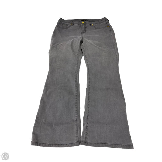 Jeans Flared By Iman Hsn In Grey Denim, Size: 14p