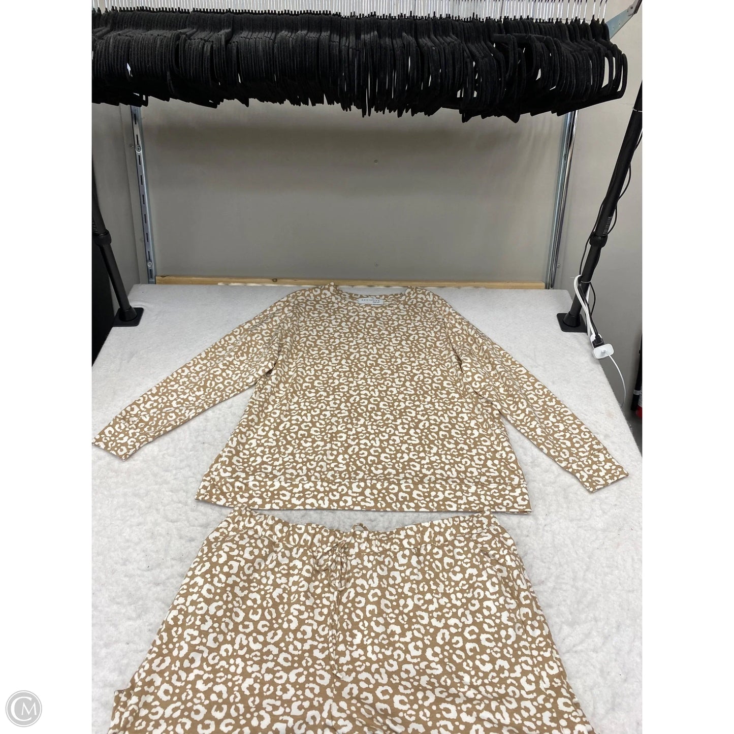 Lounge Set Pants By Socialite In Tan & White, Size: 1x