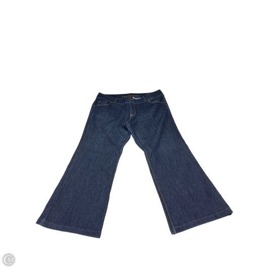 Jeans Wide Leg By Lands End In Blue Denim, Size: 18