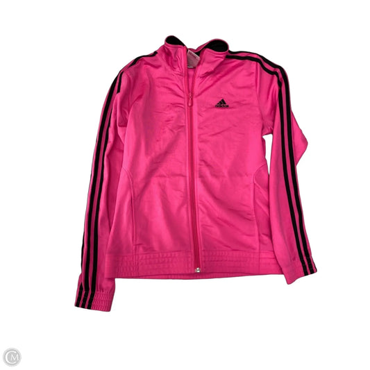 Athletic Jacket By Adidas In Pink, Size: S