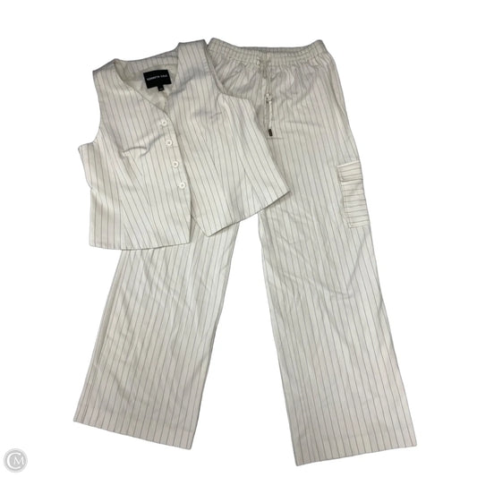 Pants Set 2pc By Kenneth Cole In Cream, Size: L