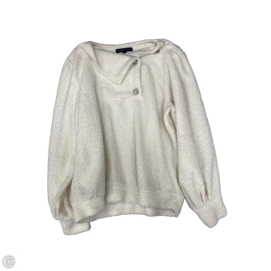 Sweater By Adrienne Vittadini In Cream, Size: L