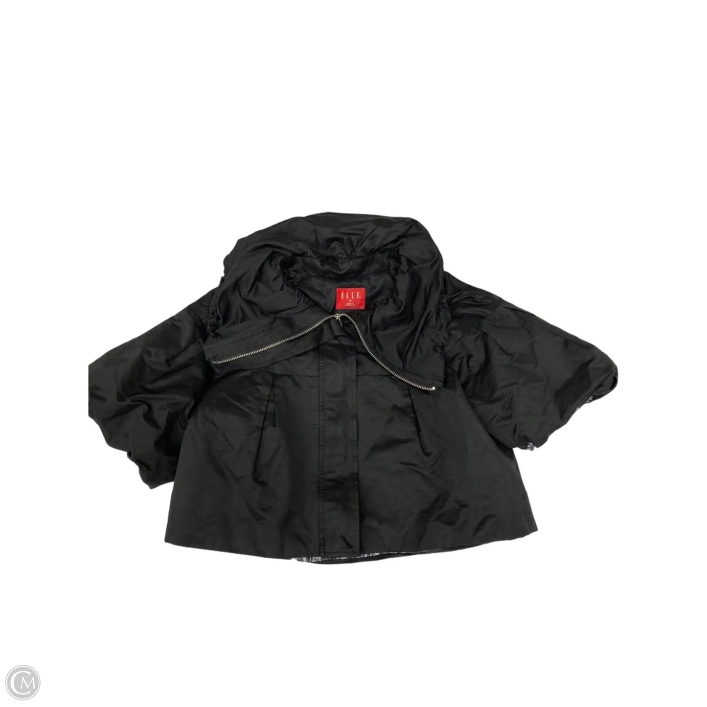 Coat Raincoat By Elle In Black, Size: M