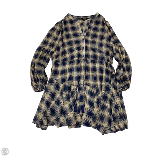 Dress Casual Midi By Aakaa In Plaid Pattern, Size: S