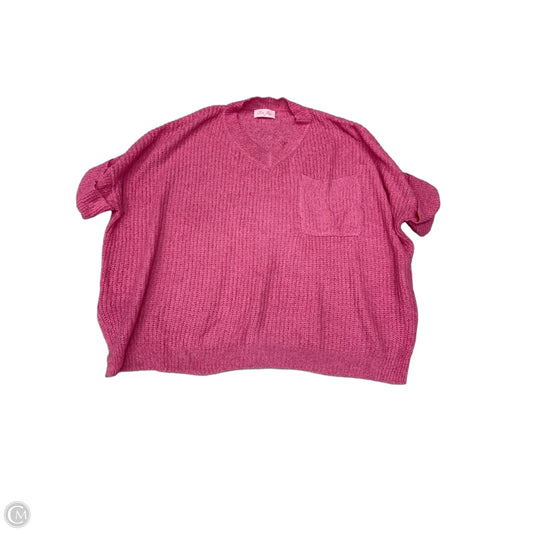 Sweater Short Sleeve By Pink Lily In Pink, Size: S