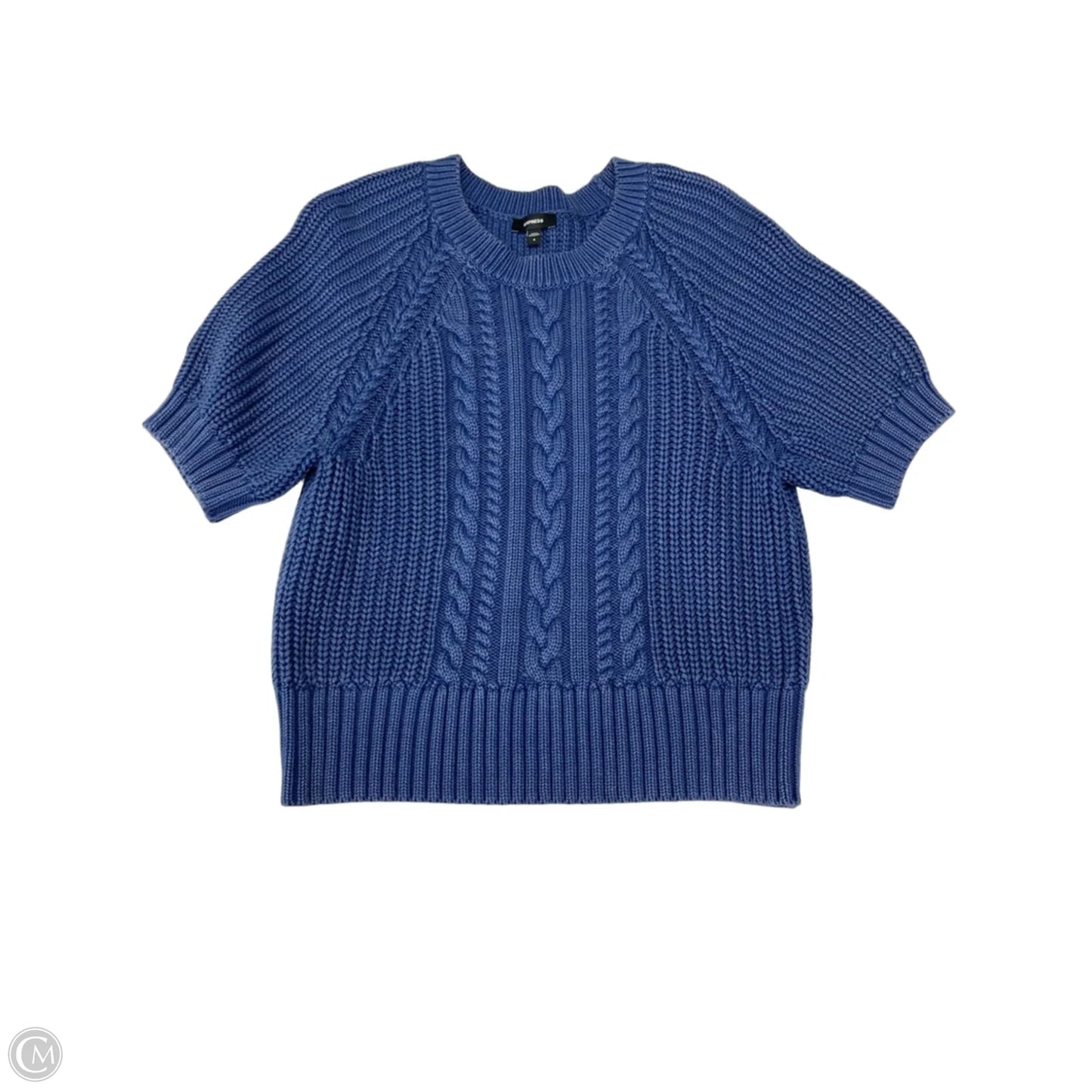 Sweater Short Sleeve By Express In Blue, Size: S