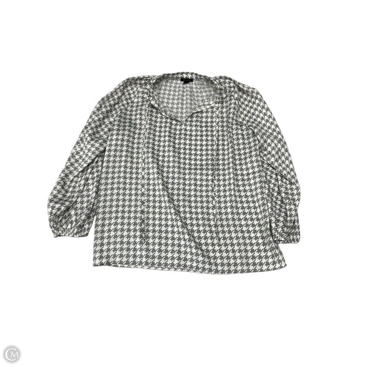 Blouse Long Sleeve By Ann Taylor In Chevron Pattern, Size: Xs