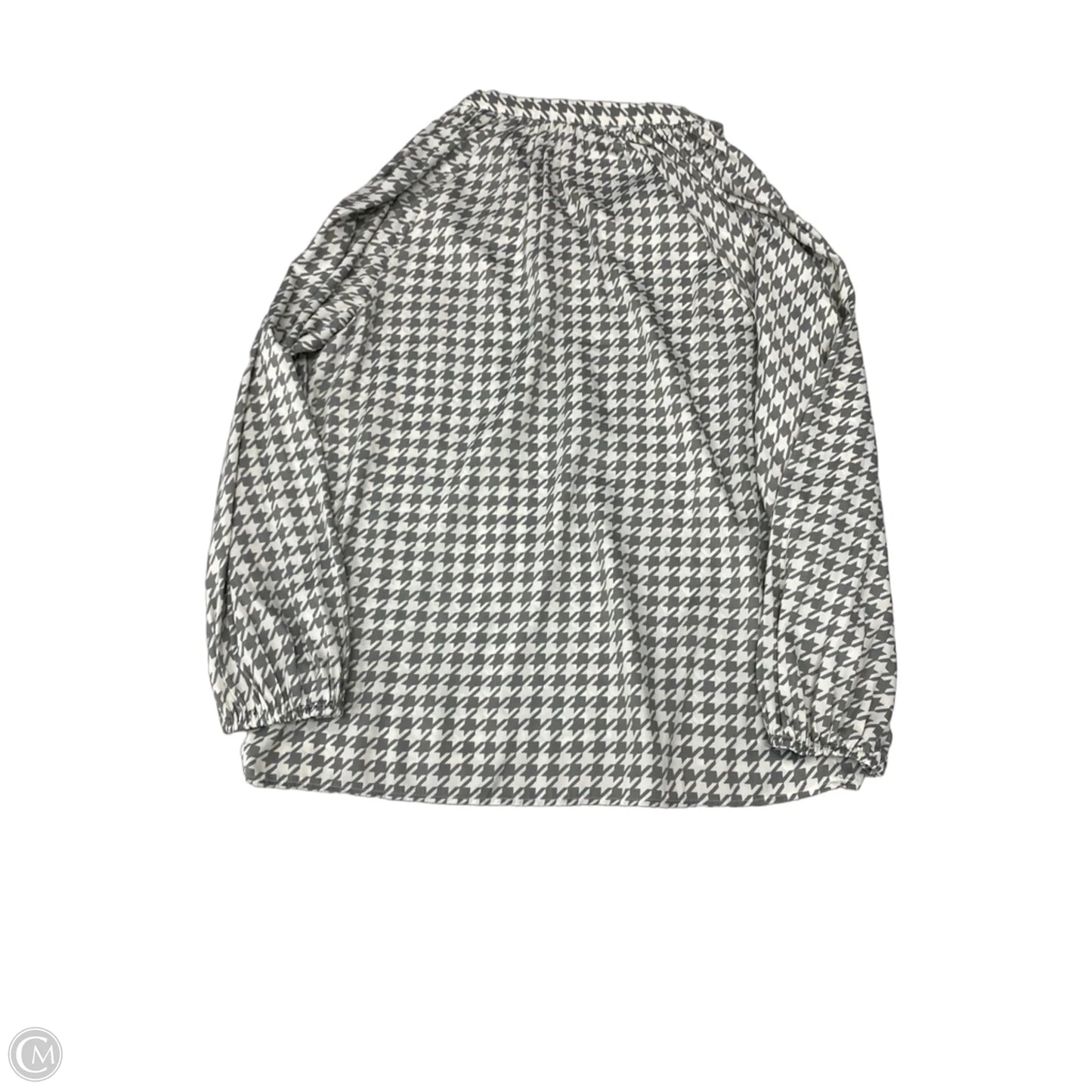 Blouse Long Sleeve By Ann Taylor In Chevron Pattern, Size: Xs