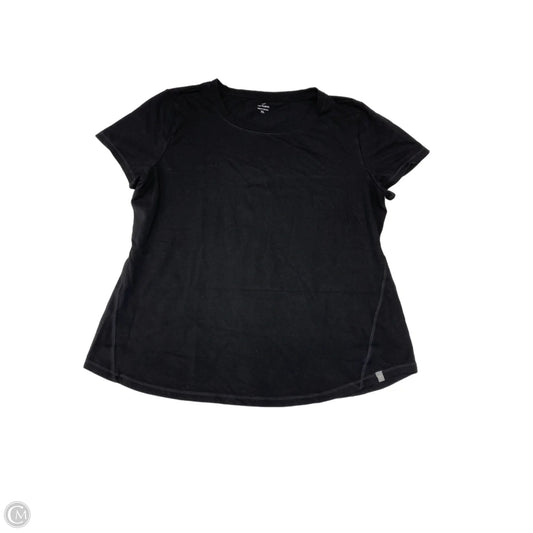 Top Short Sleeve Basic By Talbots In Black, Size: Xl