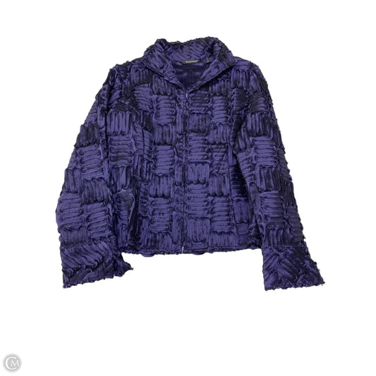 Jacket Shirt By Samuel Dong In Purple, Size: M