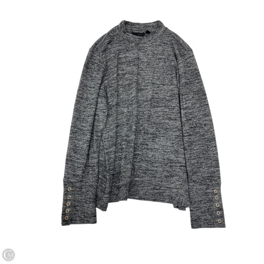 Top Long Sleeve By Rafaella In Grey, Size: Xl