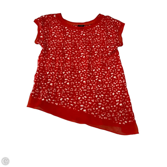 Top Short Sleeve By Ann Taylor In Red, Size: M