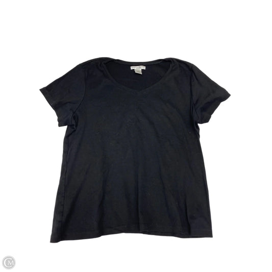 Top Short Sleeve Basic By Rebecca Malone In Black, Size: 1x
