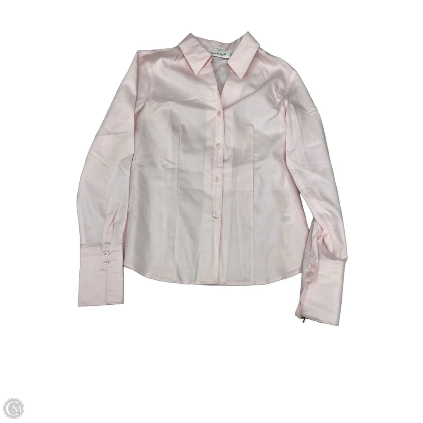 Top Long Sleeve Basic By Calvin Klein In Pink, Size: Xs