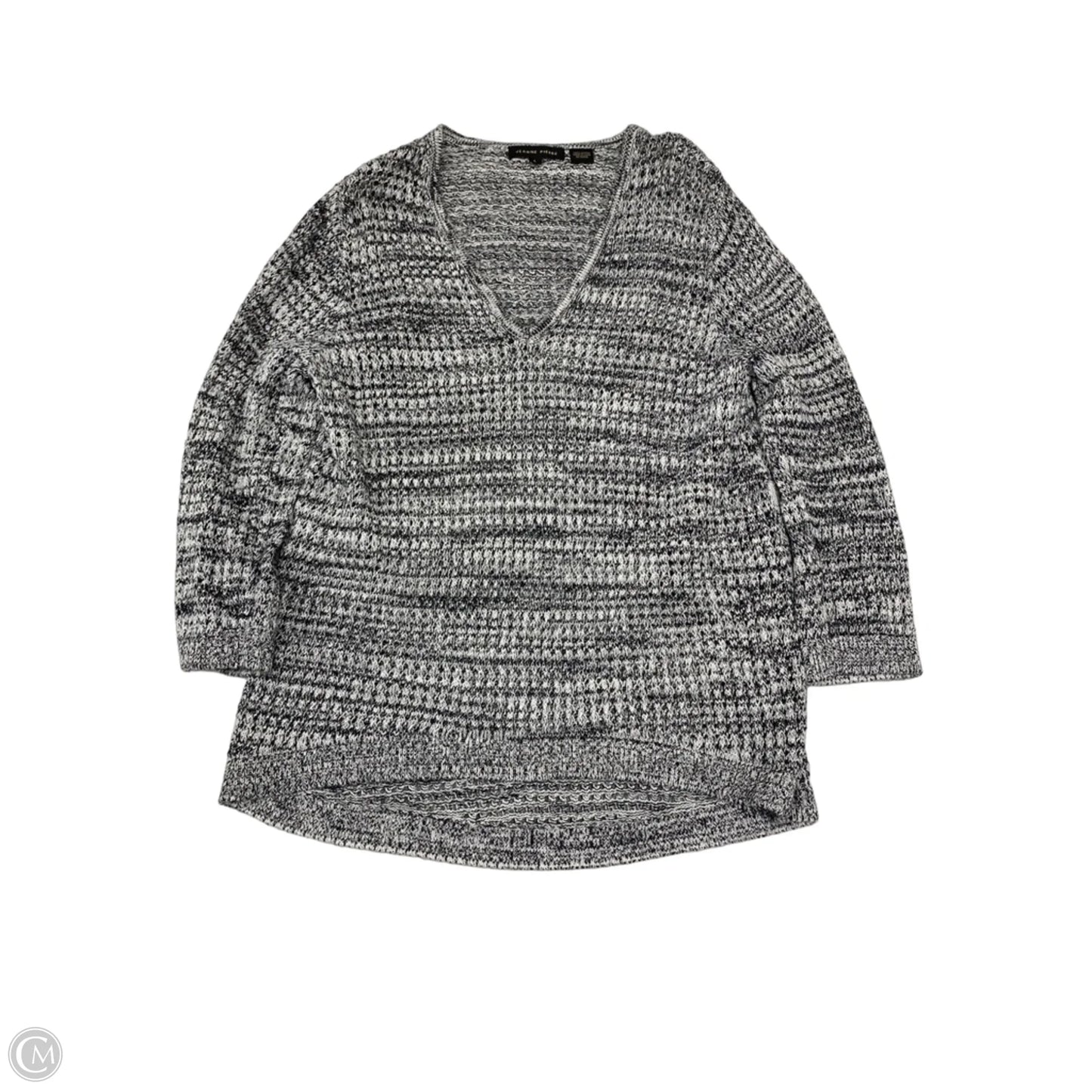 Sweater By Jeanne Pierre In Grey, Size: L
