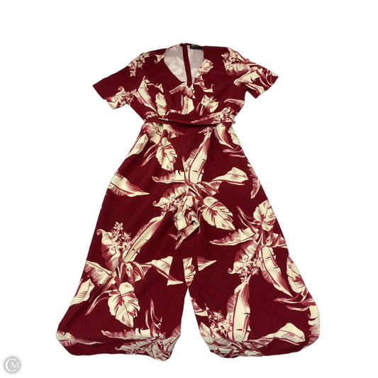 Jumpsuit By Lane Bryant In Red & White, Size: 2x