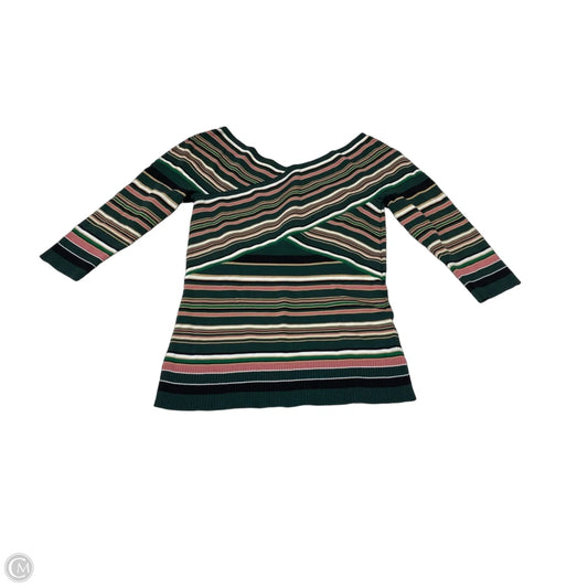 Tunic 3/4 Sleeve By New York And Co In Striped Pattern, Size: L