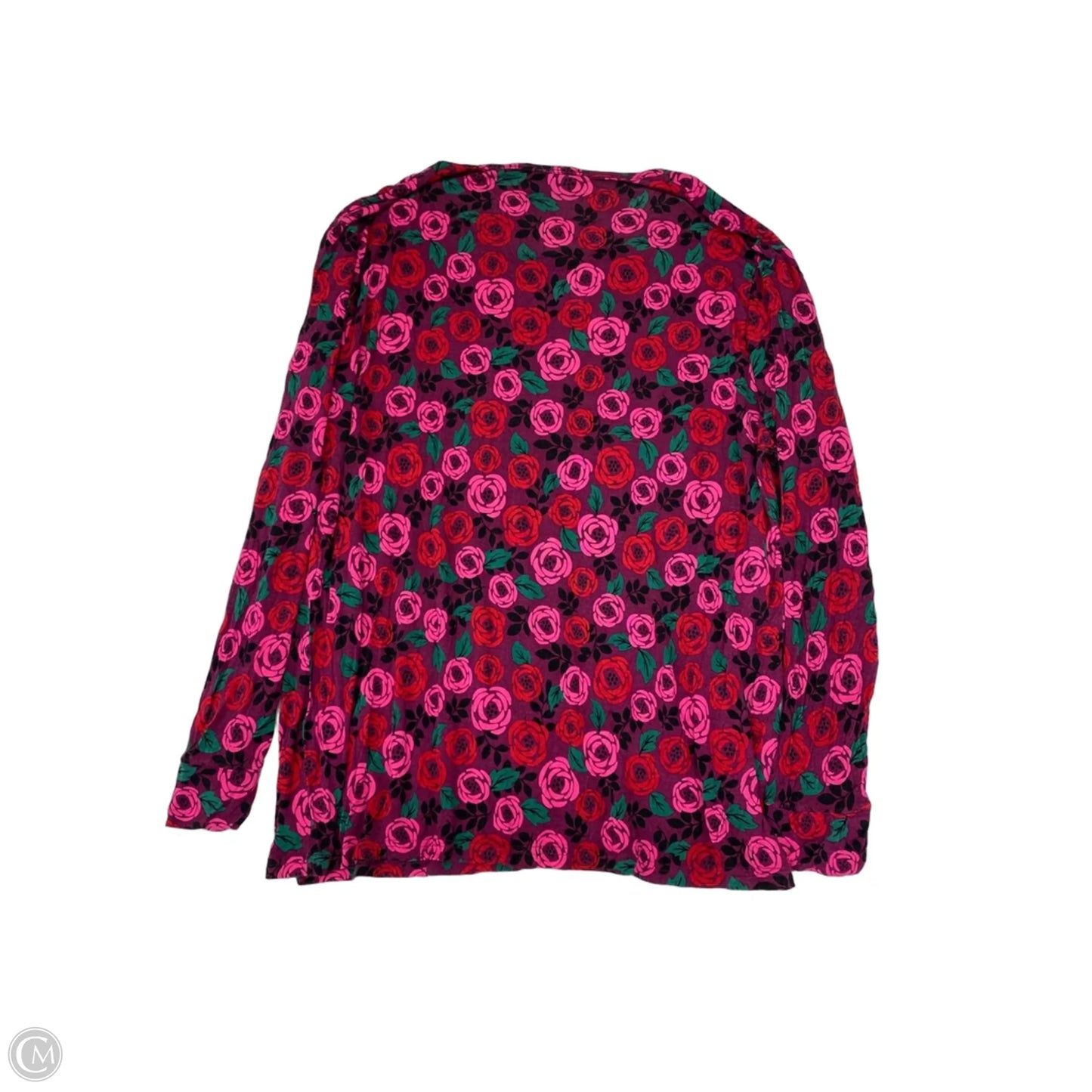Top Long Sleeve Basic By Clothes Mentor In Floral Print, Size: 3x