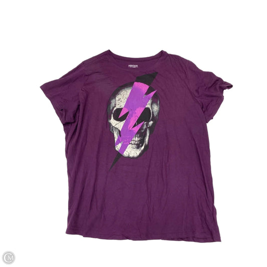 Top Short Sleeve Basic By Torrid In Purple, Size: 3x