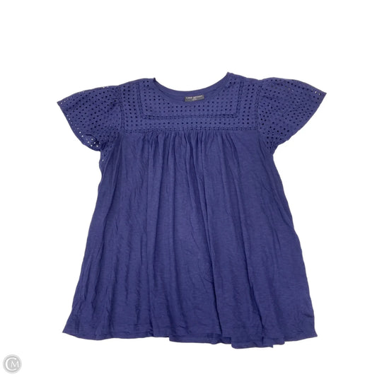 Top Short Sleeve Basic By Lane Bryant In Navy, Size: 3x