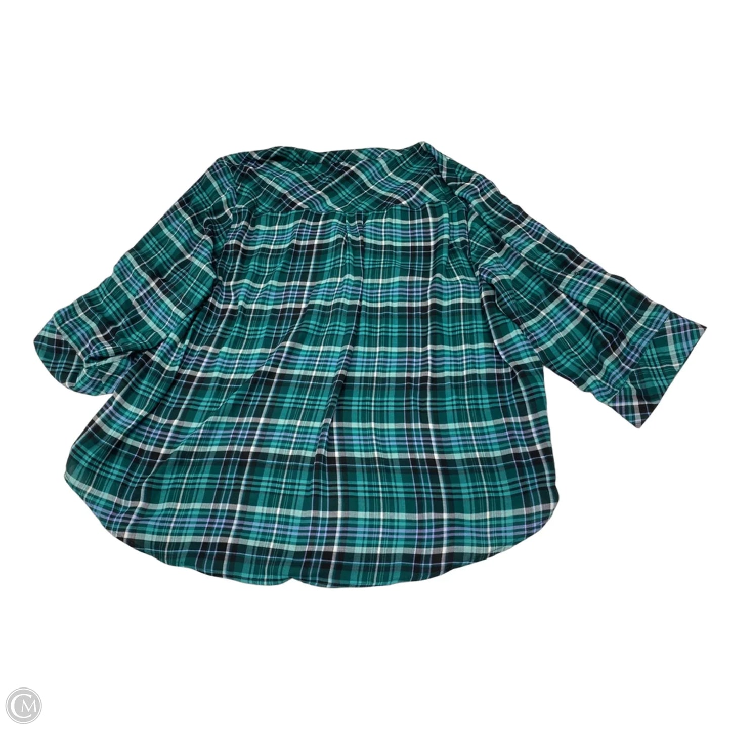 Blouse 3/4 Sleeve By Torrid In Plaid Pattern, Size: 3x