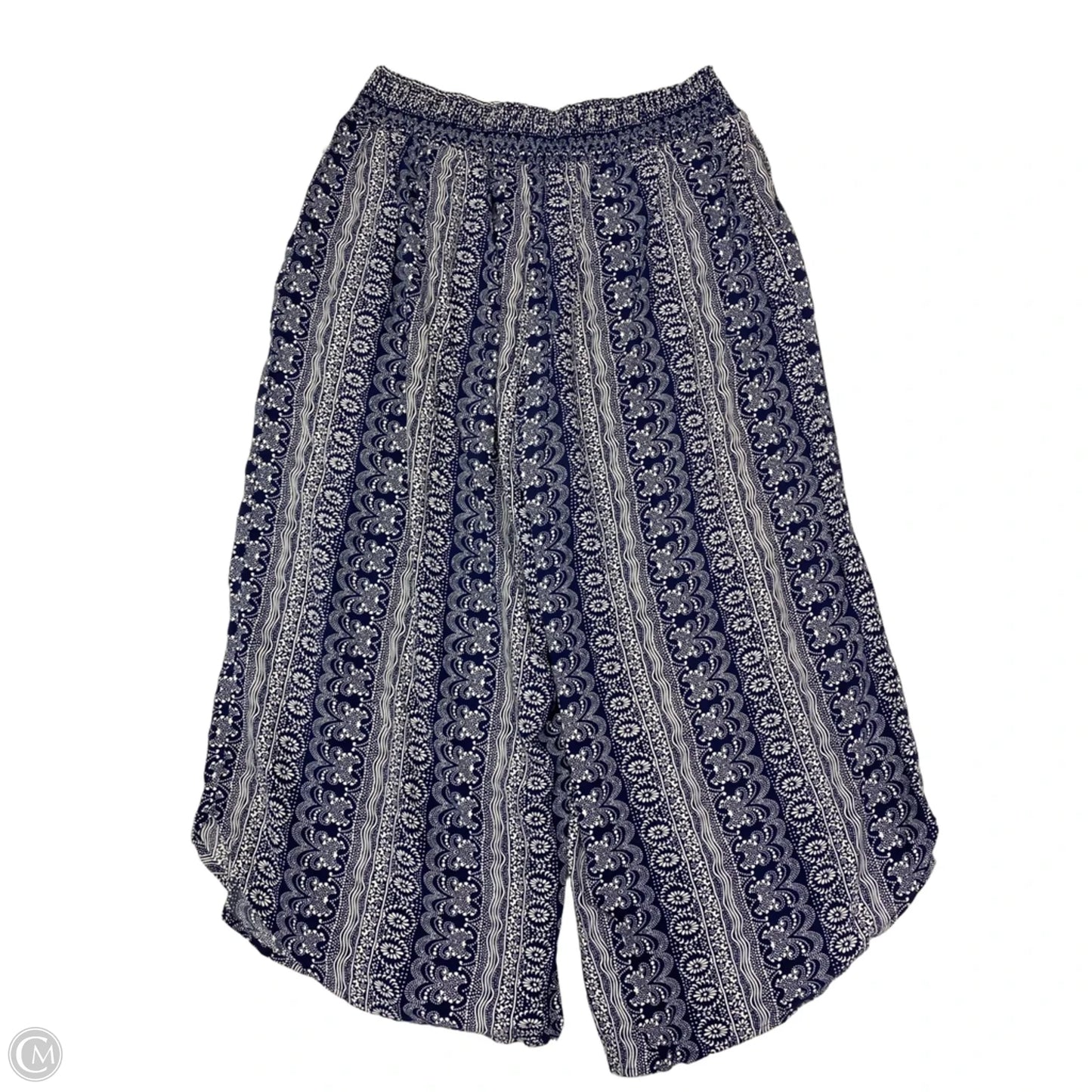 Pants Lounge By Bloomchic In Blue & White, Size: 26
