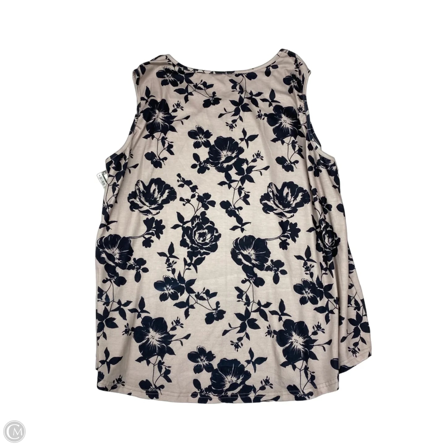 Top Sleeveless Basic By Bloomchic In Black & Grey, Size: 3x