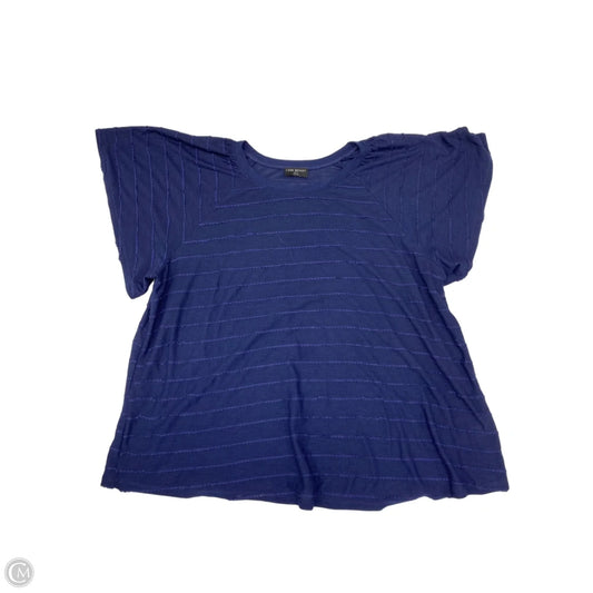 Top Short Sleeve Basic By Lane Bryant In Navy, Size: 3x