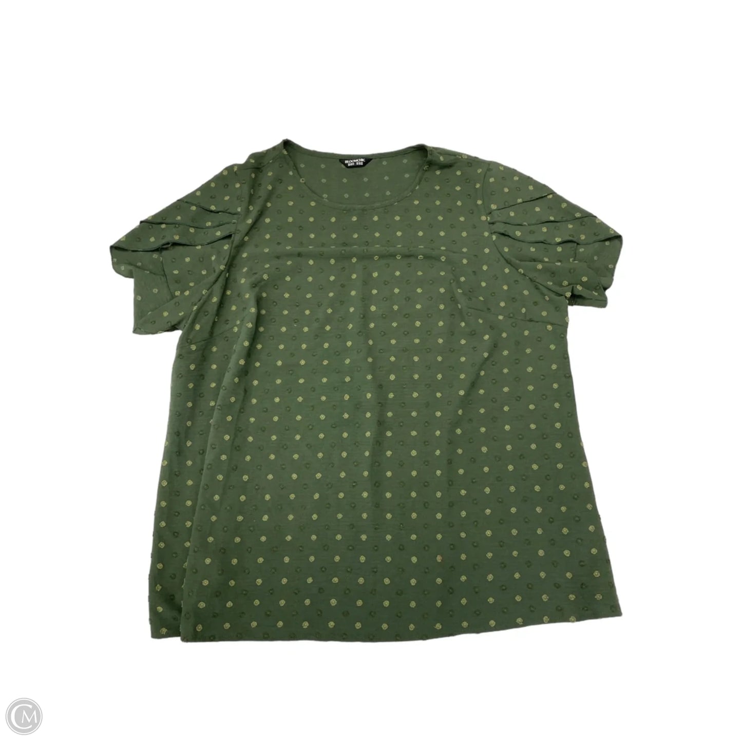 Top Short Sleeve By Bloomchic In Green, Size: 3x