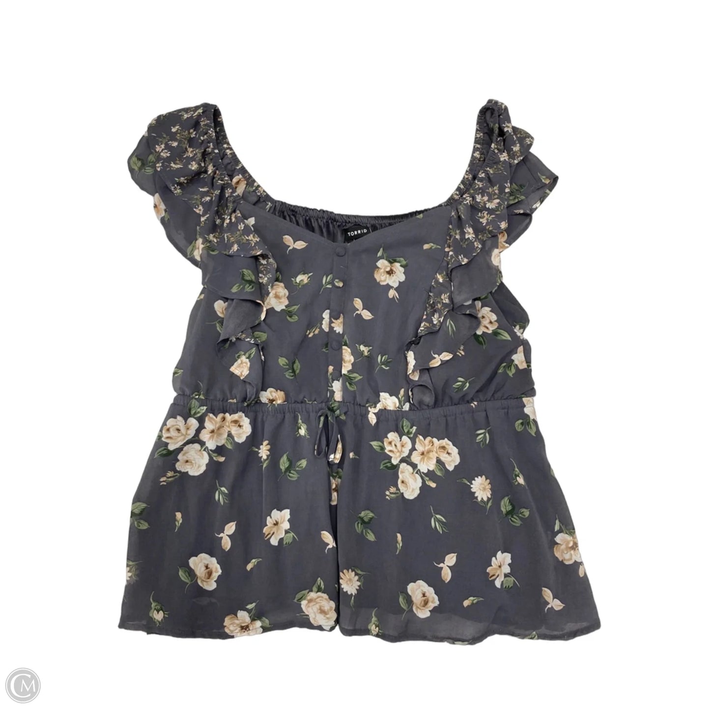 Blouse Sleeveless By Torrid In Grey, Size: 3x