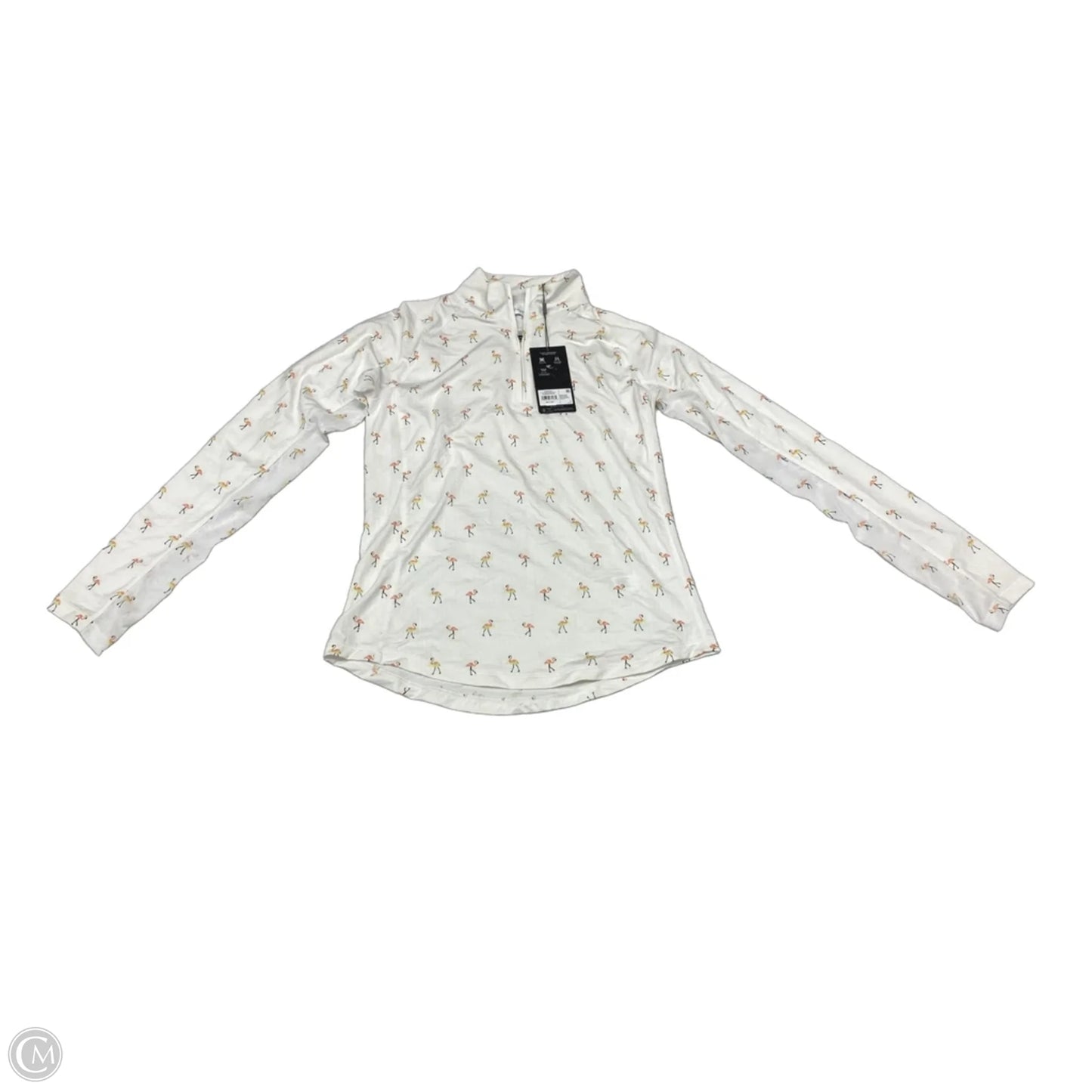 Athletic Top Long Sleeve Collar By Walter Hagen In White, Size: Xs