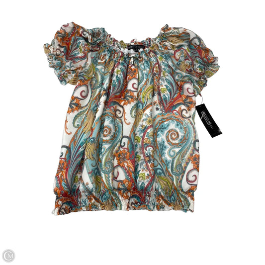 Blouse Designer By Lafayette 148 In Multi-colored, Size: 16