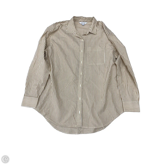 Top Long Sleeve Basic By Nine West In Striped Pattern, Size: M