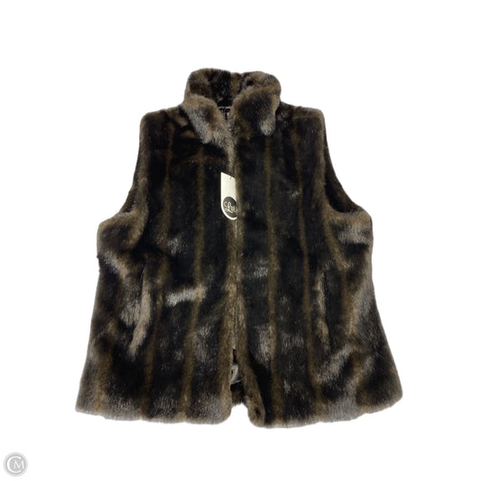 Vest Faux Fur & Sherpa By Luii In Brown, Size: M